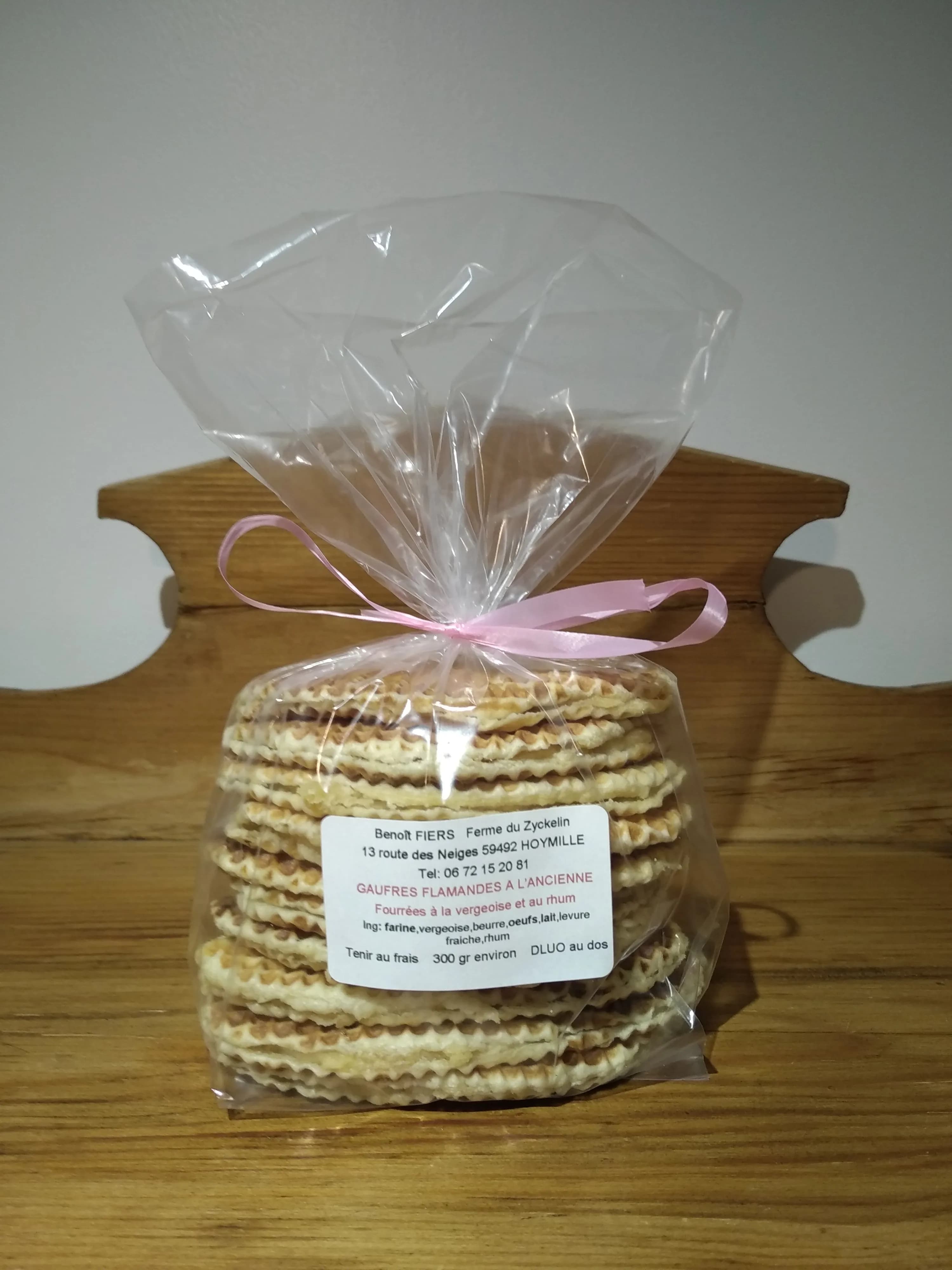 Gaufres flamandes fourrées vergeoise rhum