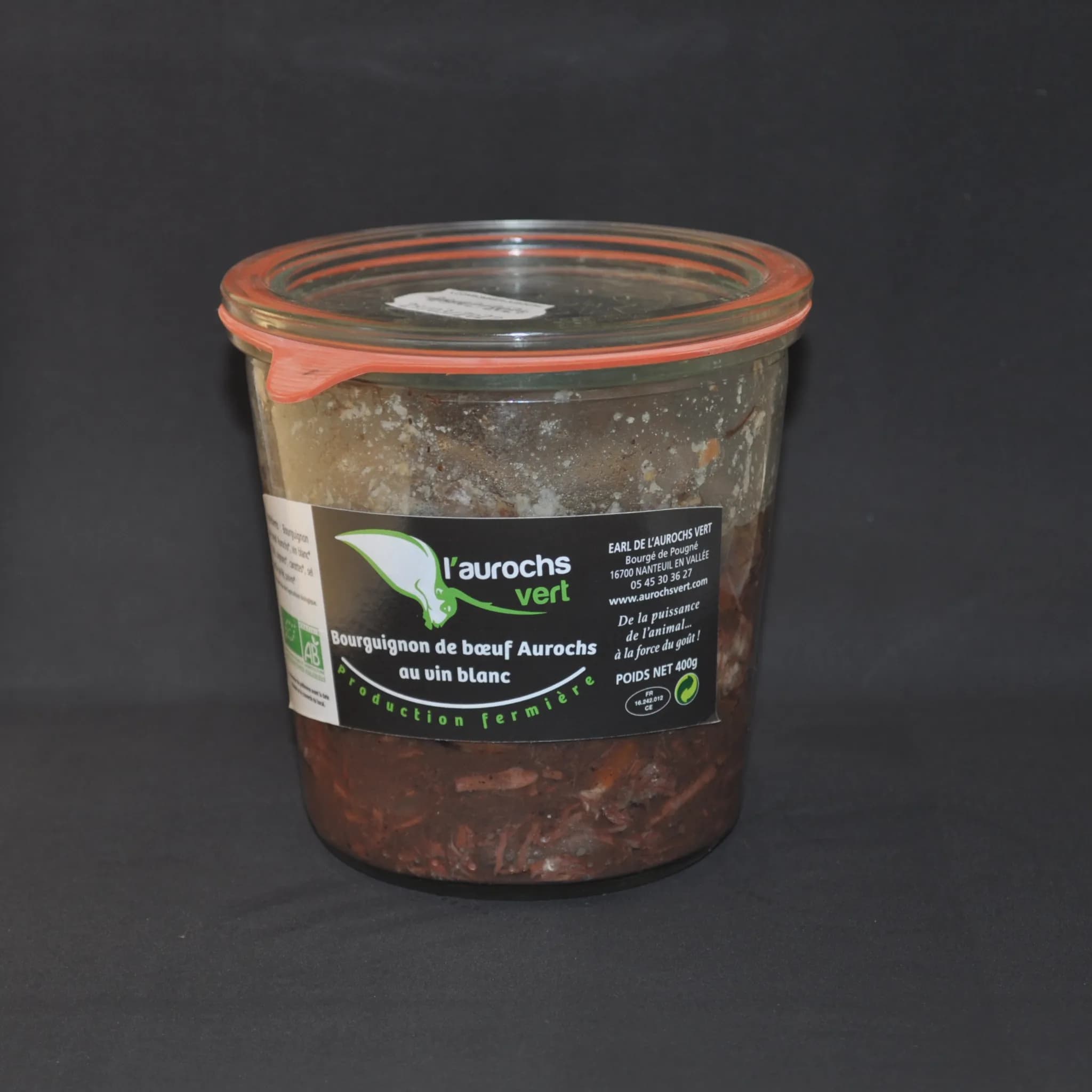 Bourguignon de bœuf Aurochs au vin blanc
