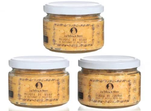 3 Petits Pots Bio dès 12 Mois – Duo Veau Butternut & Courge aux Petites Pâtes