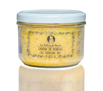 Gratin de poireau au sarrasin bio