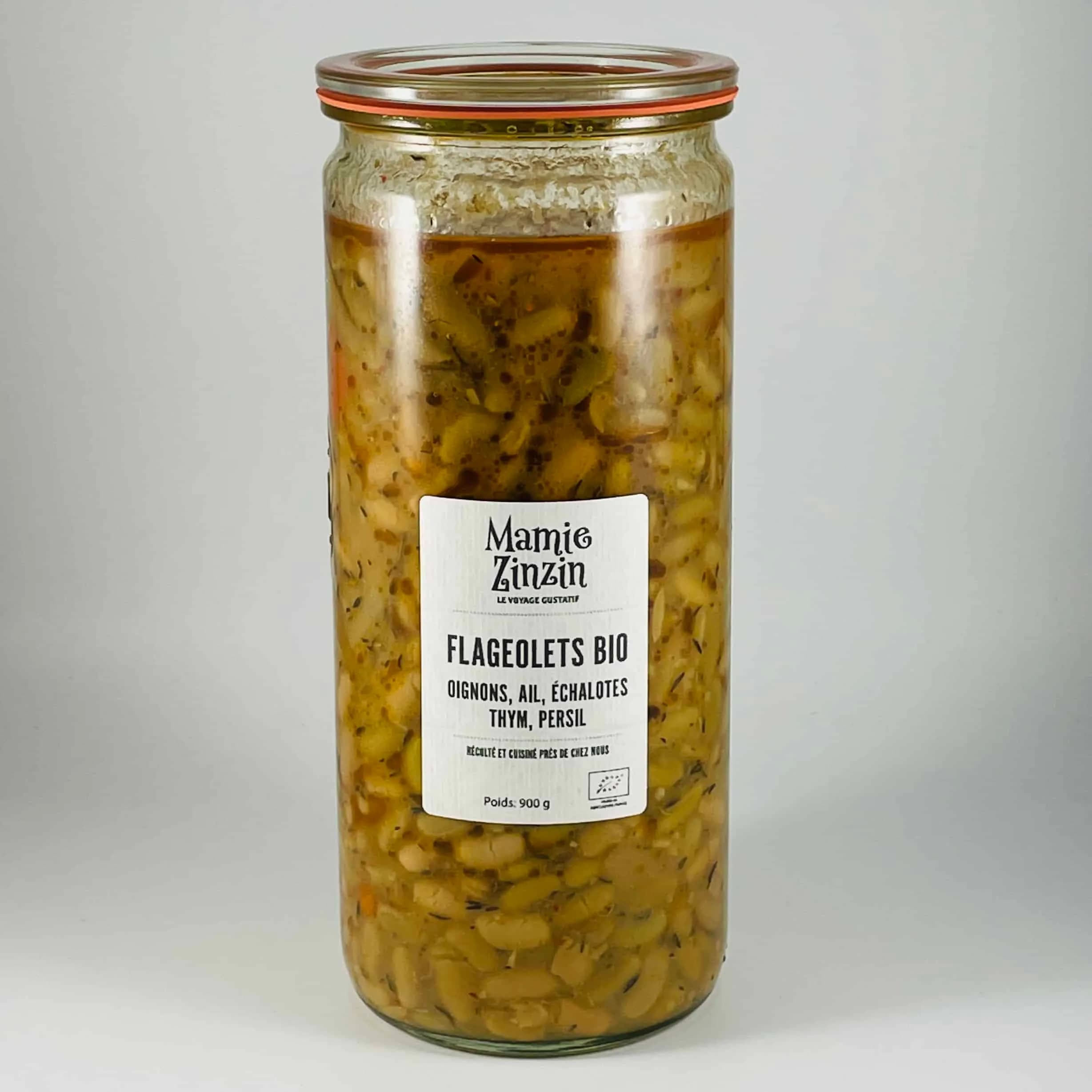 flageolets bio aux carottes, oignons, ail, échalotes, thym, persil
