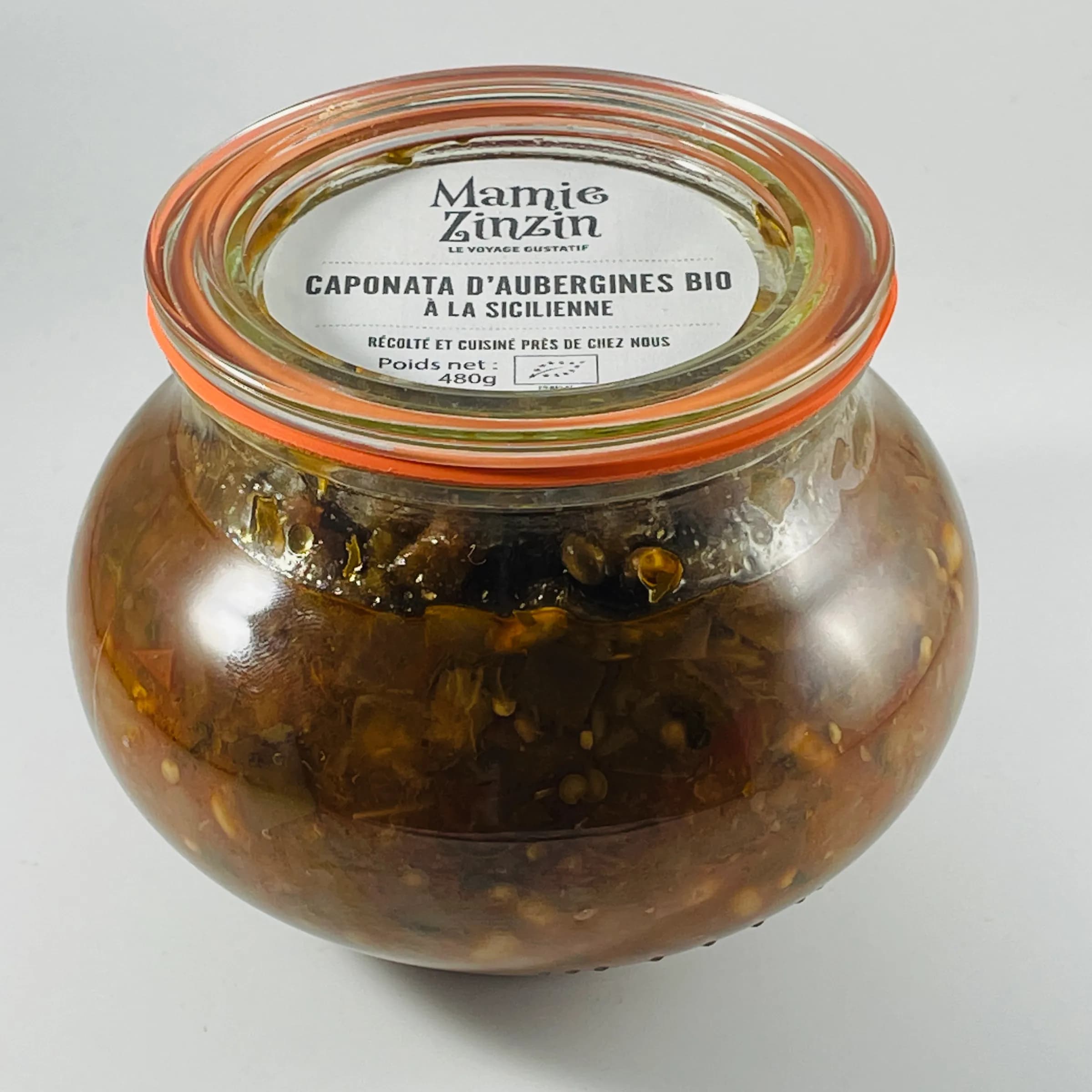 caponata d’aubergines bio à la sicilienne