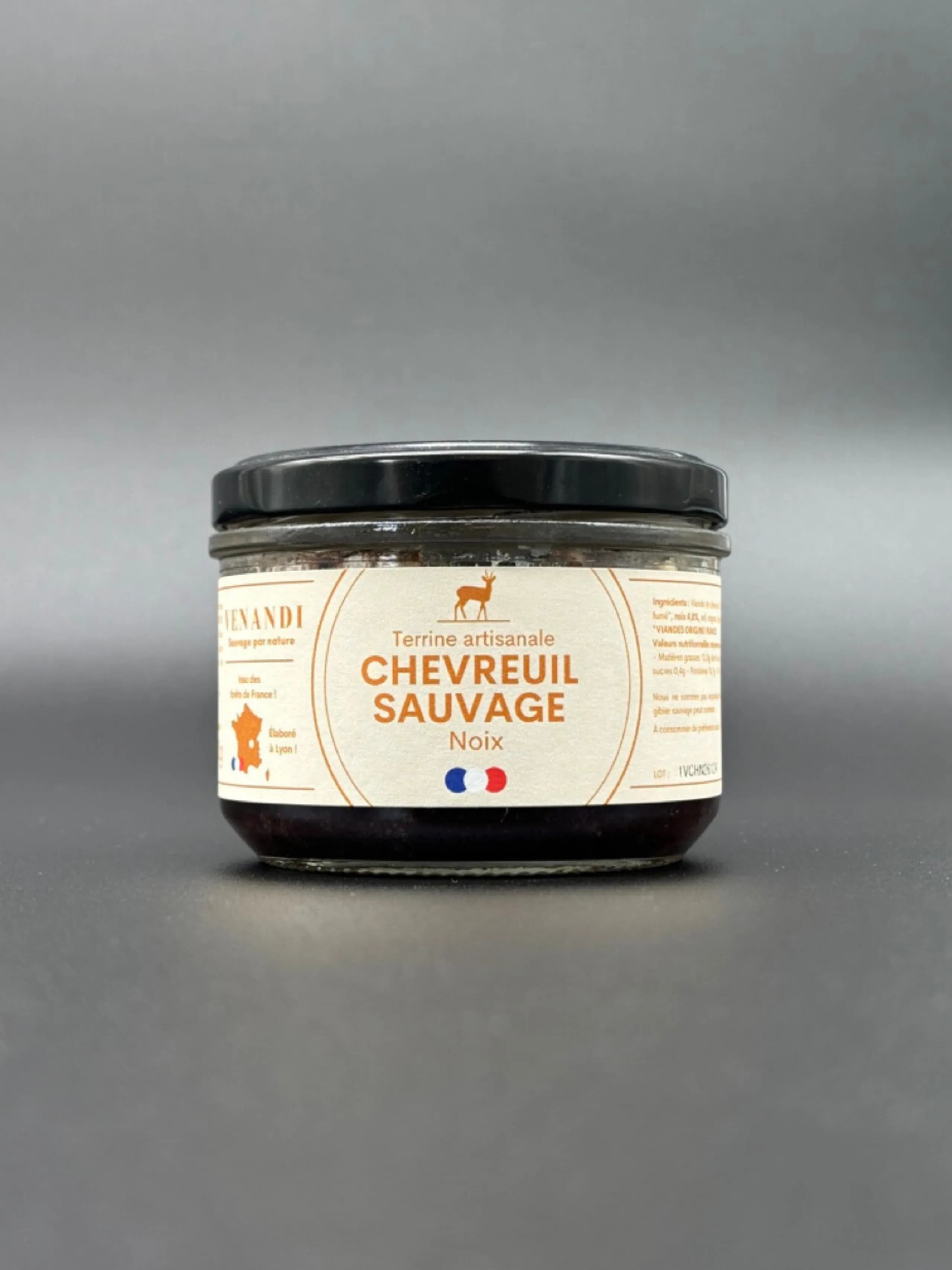 Terrine – Chevreuil Sauvage 100% Français aux Noix