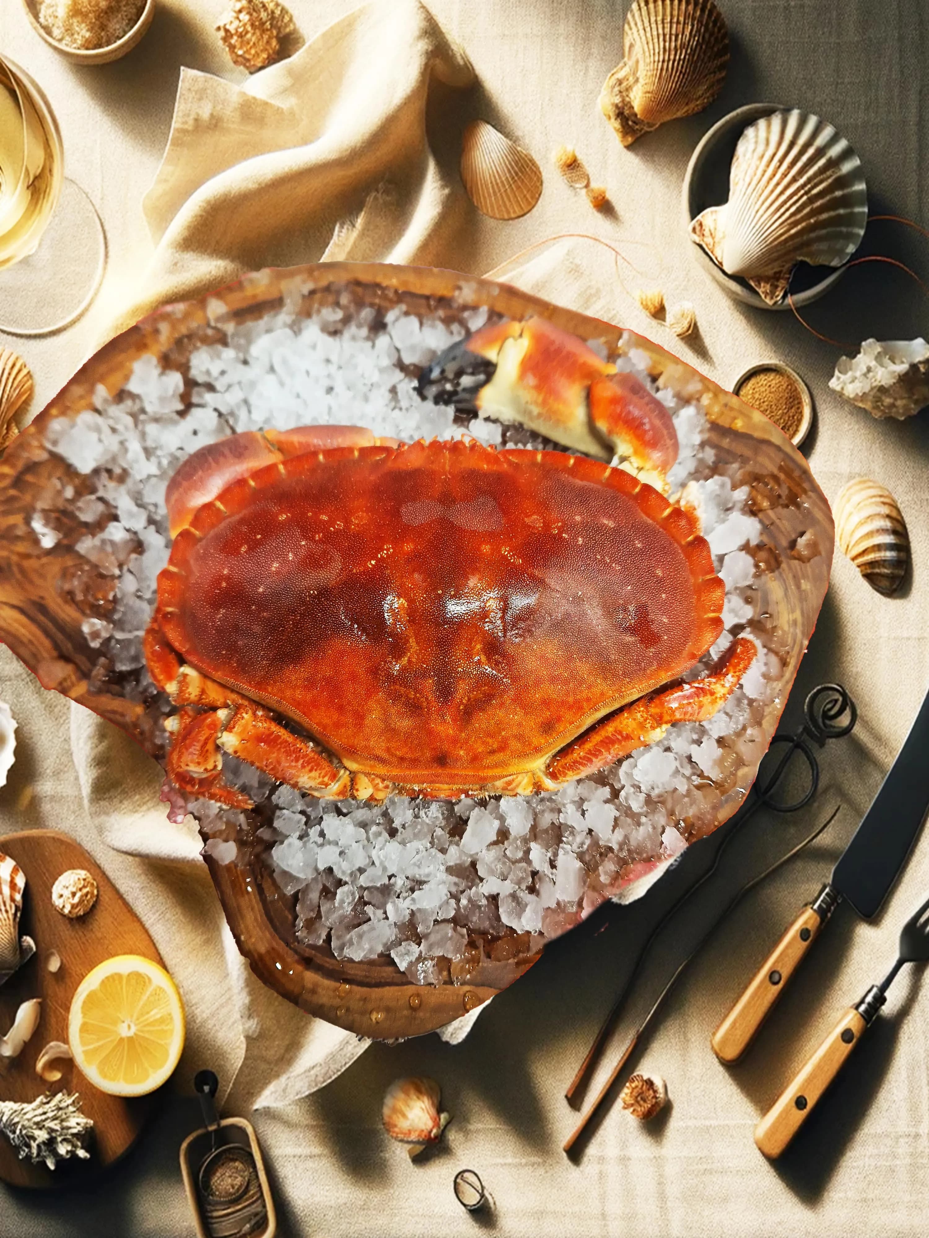 Tourteau entier cuit