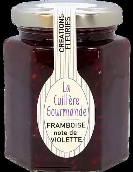 Confiture de FRAMBOISE à l'arôme naturel de Violette