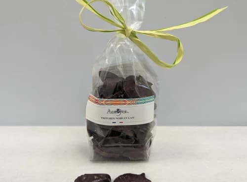 Fritures de chocolat noir et lait