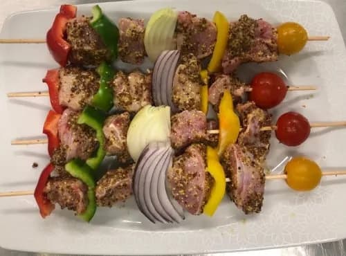 Brochettes de Lapin Moutarde à l'ancienne