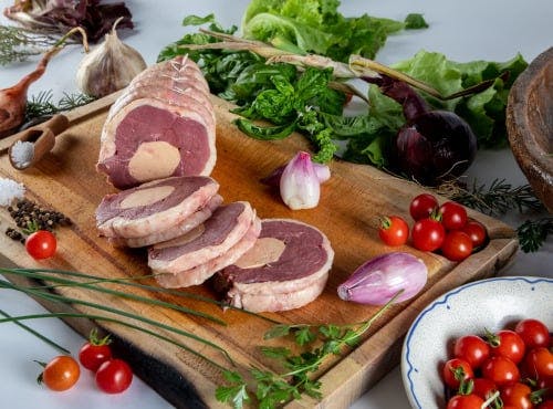 Rôti de canard frais au foie gras 1000g