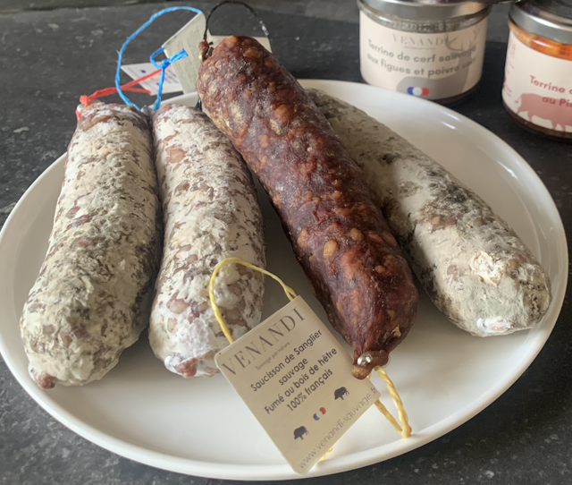 Panier de 4 Saucissons de Gibier - 600 g