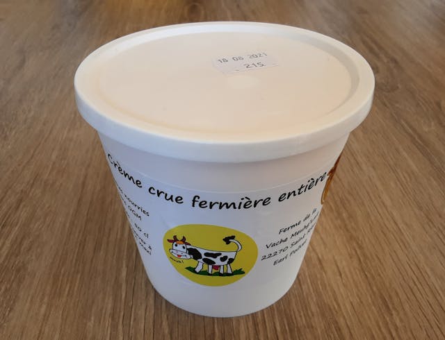 Crème crue fermière de Bretagne 