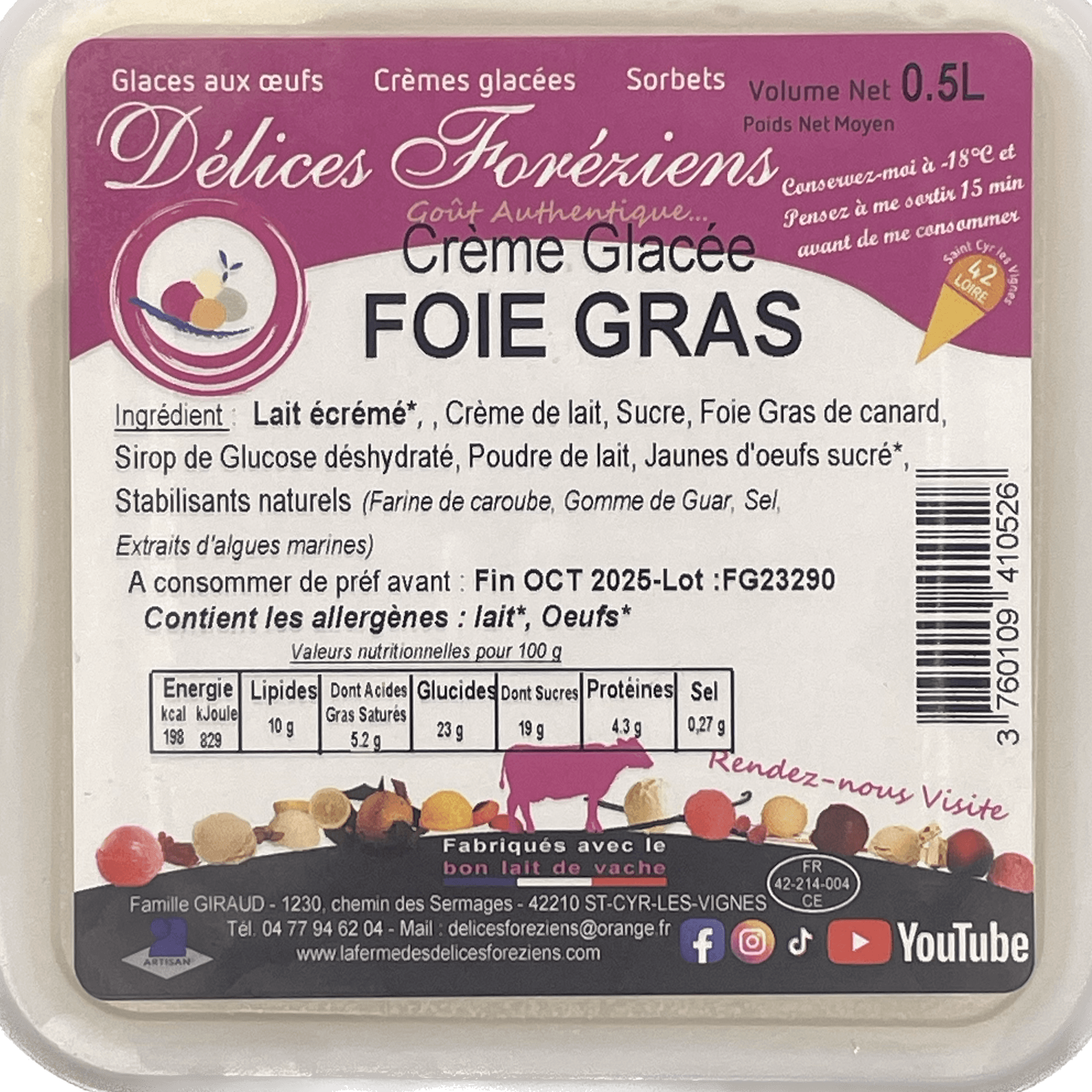 Crème Glacée Foie Gras