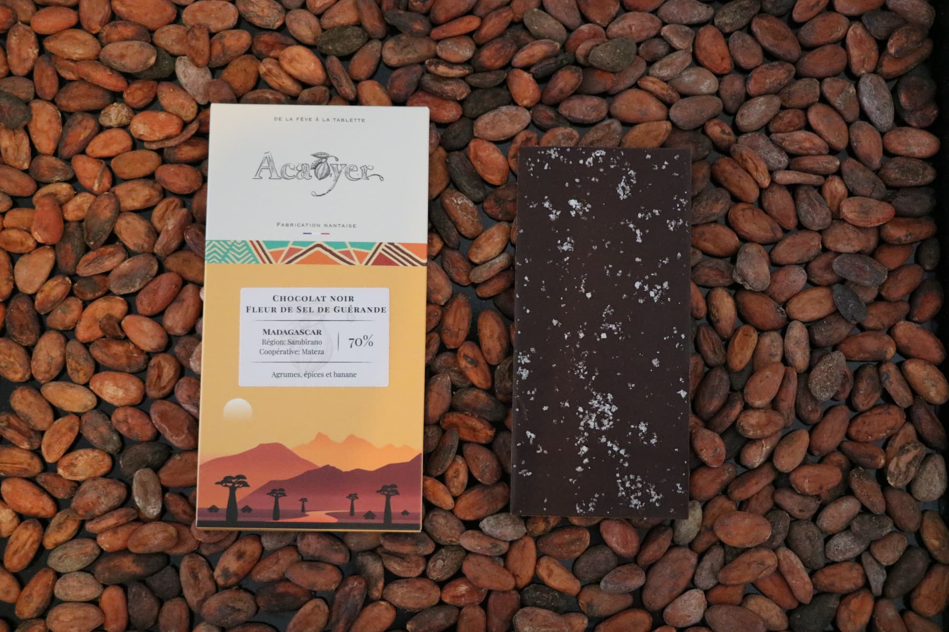 Chocolat noir - Sel de Guérande - 70% - Madagascar