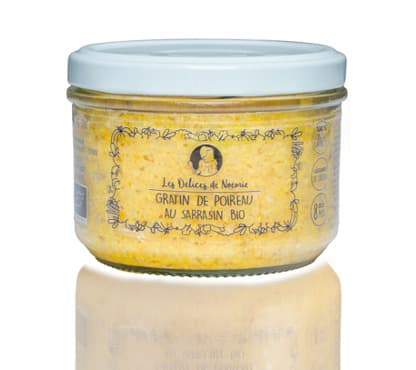 Gratin de poireau au sarrasin bio