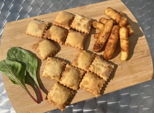 Tourtons salés apéro Chèvre et Pomme de Terre par 6 et Ravioles par 12