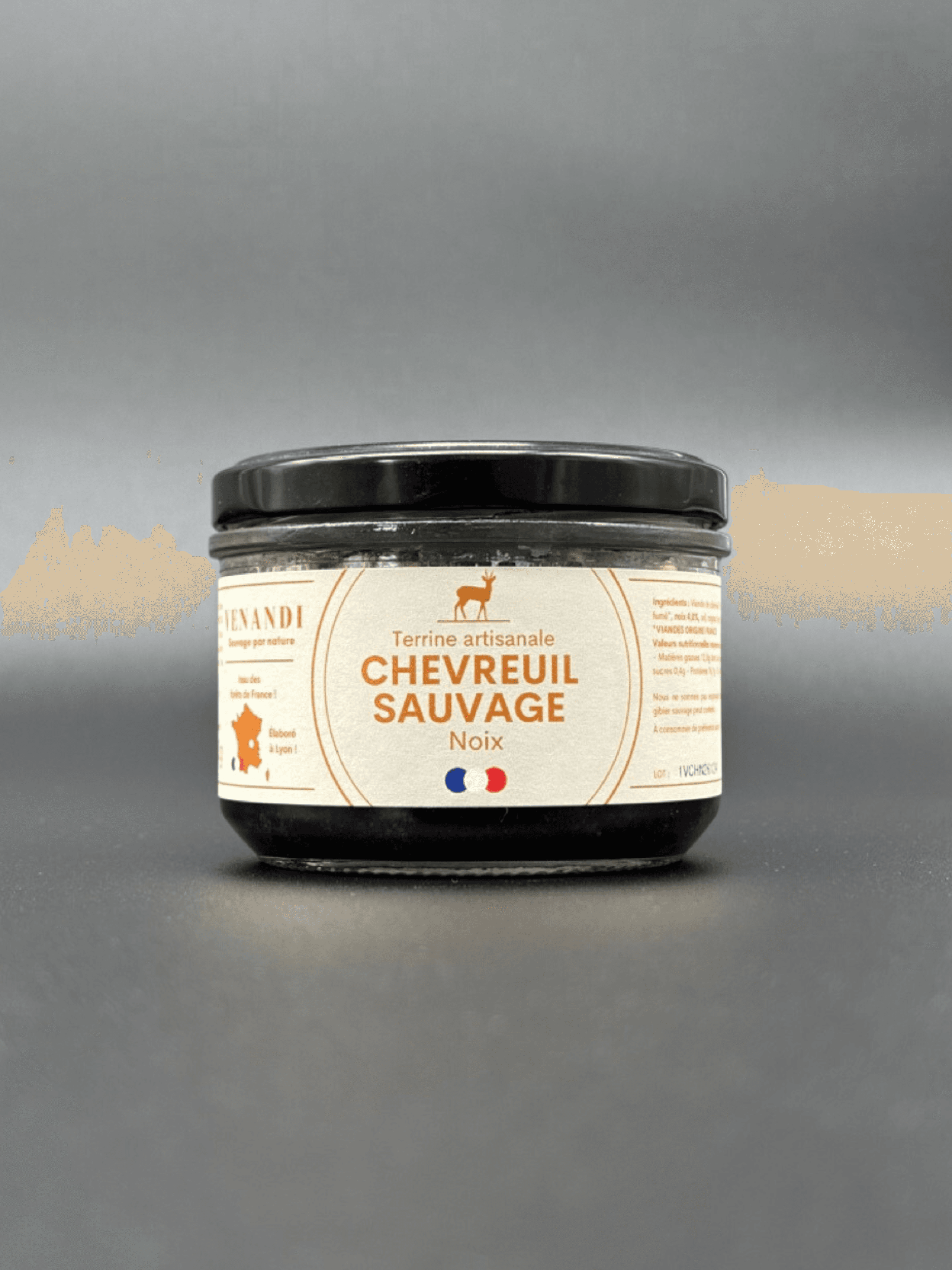 Terrine – Chevreuil Sauvage 100% Français aux Noix