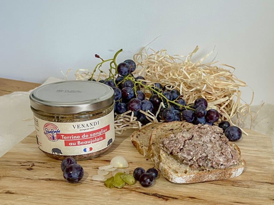 Terrine de sanglier 100% français au Beaujolais