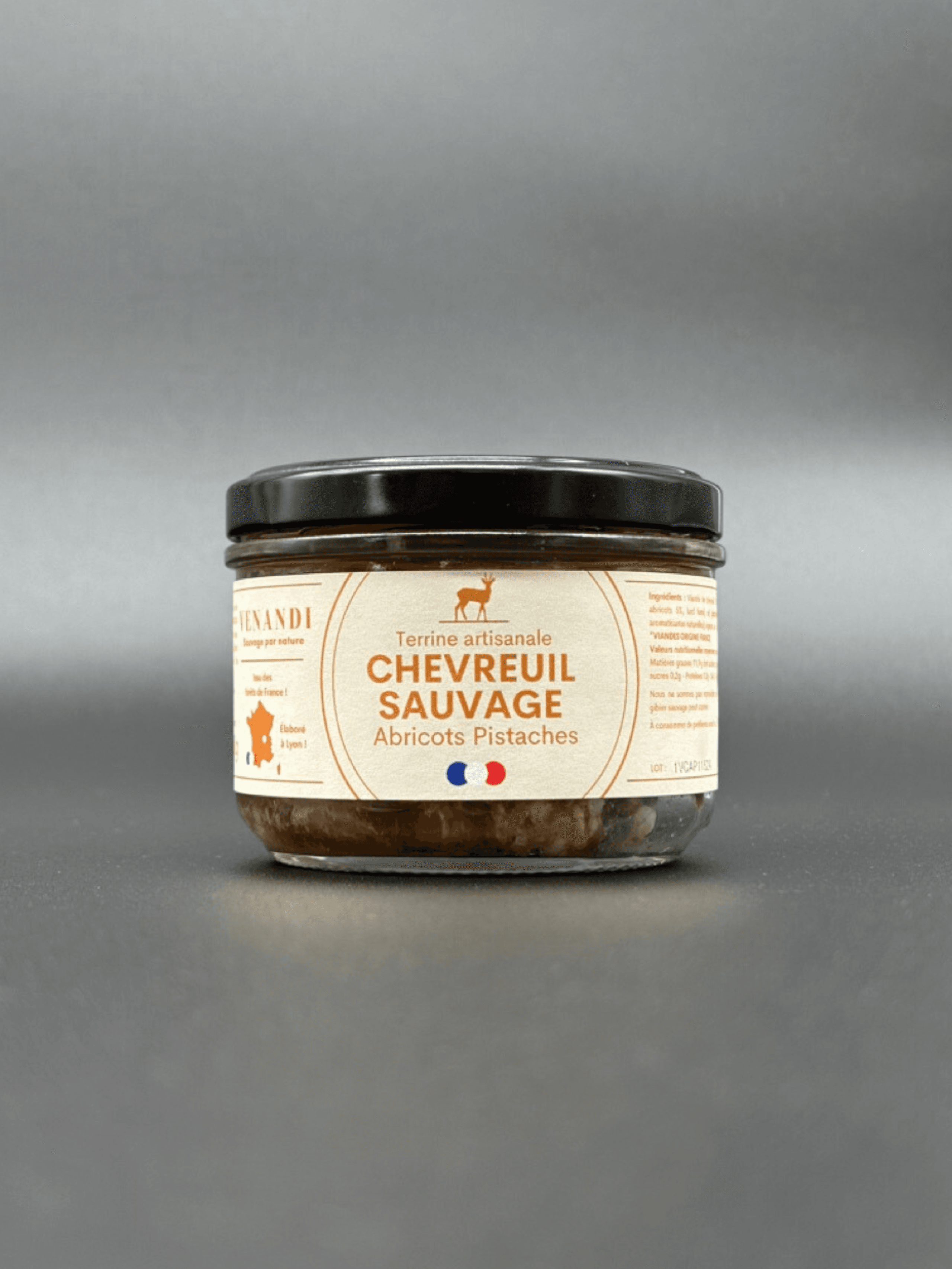 Terrine – Chevreuil Sauvage 100% français / Abricots et Pistaches