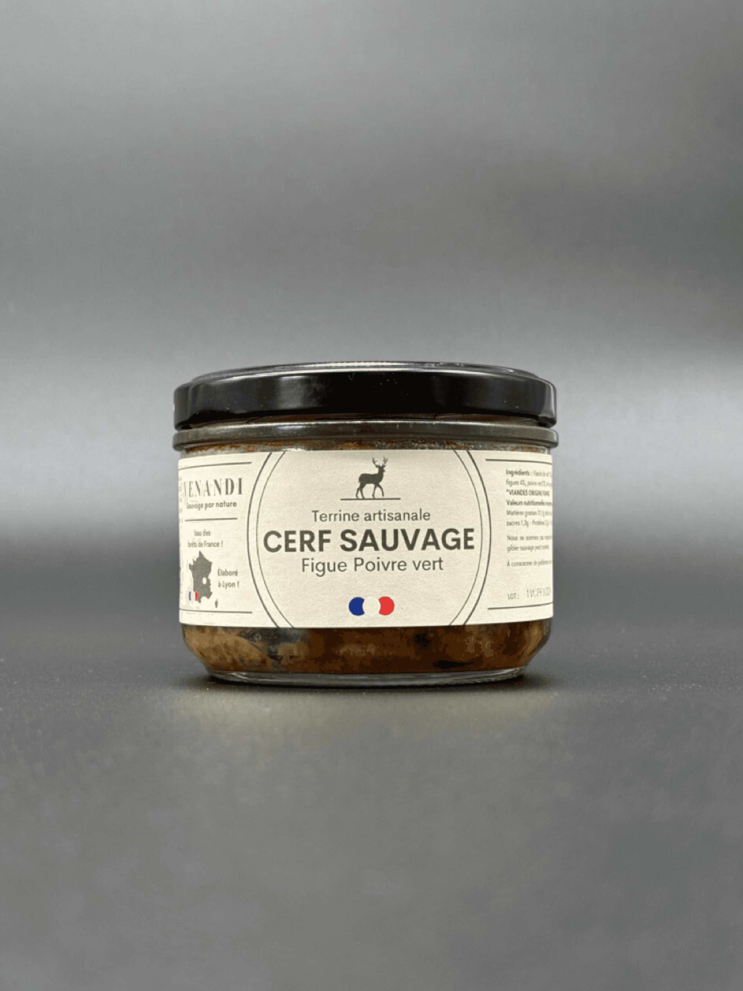 Terrine – Cerf Sauvage 100% Français / Figues et Poivre vert