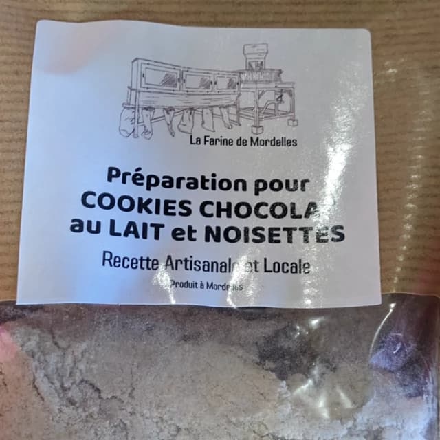 Préparation pour cookie chocolat au lait et noisettes