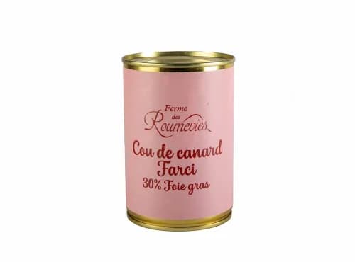 Cou de canard farci 30 % de foie gras entier