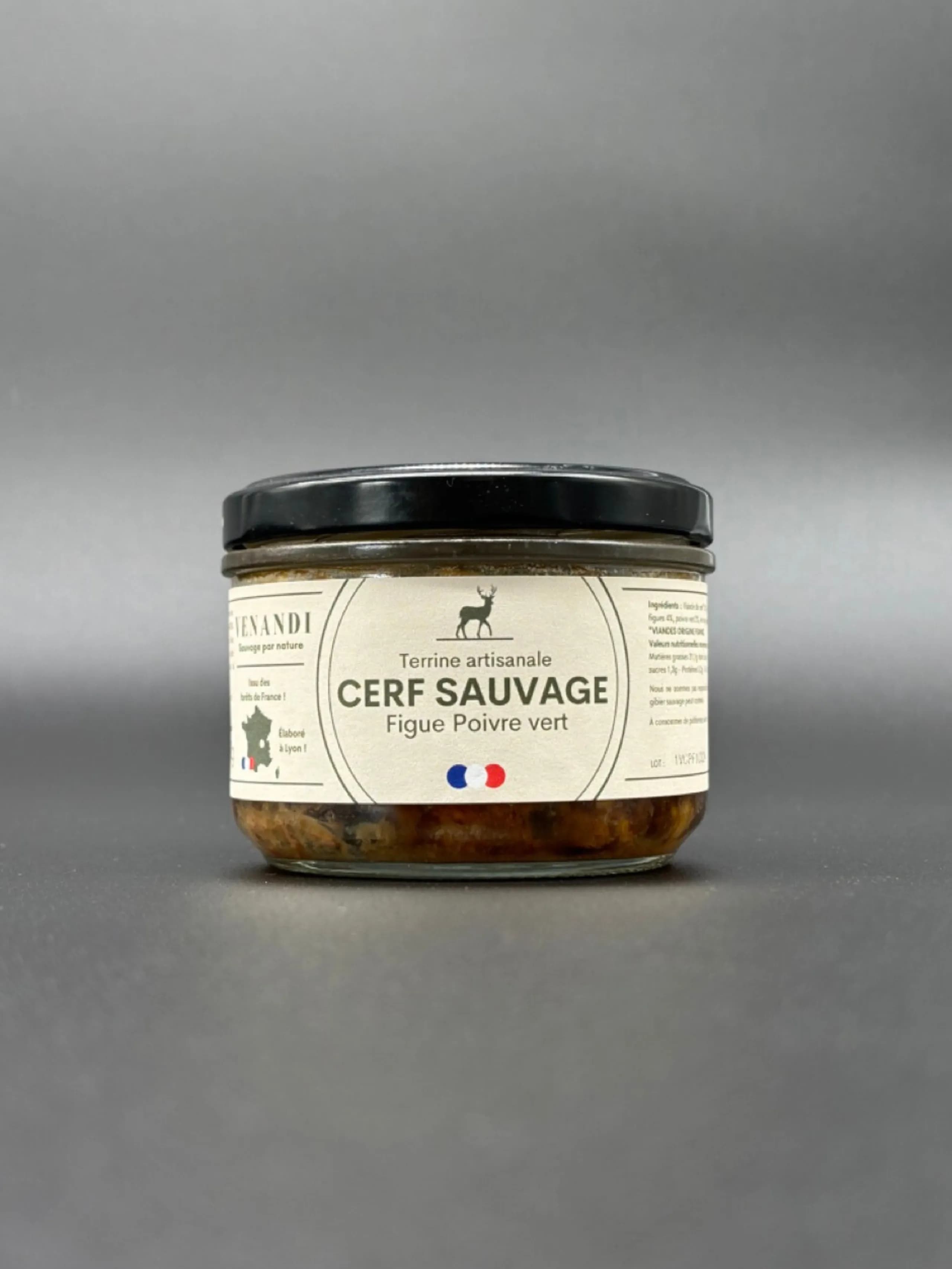 Terrine – Cerf Sauvage 100% Français / Figues et Poivre vert