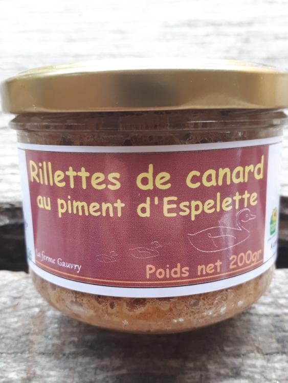 Rillettes de canard au piment d'Espelette