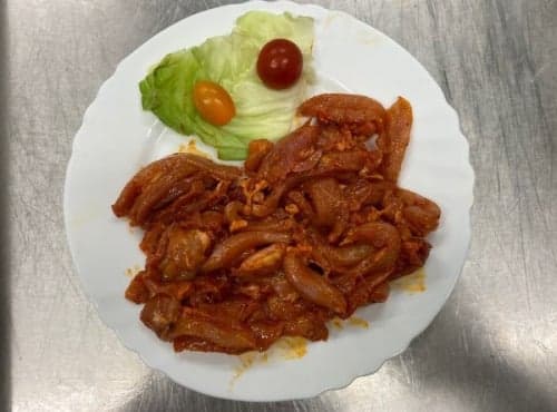 Colis Poulet Emincé Mariné à partager : curry, basque, paprika